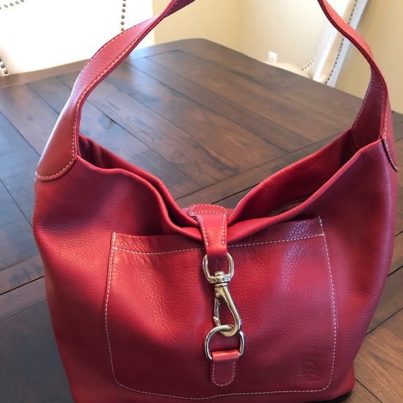 Dooney & Bourke red leather handbag - Picture 1 of 2